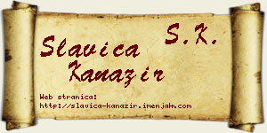Slavica Kanazir vizit kartica
